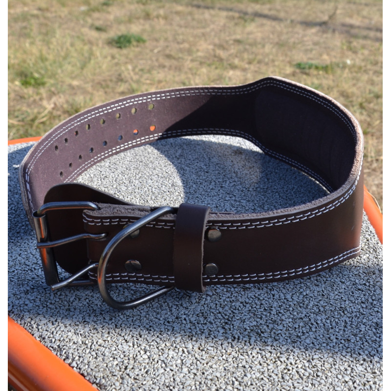 Пояс для важкої атлетики MadMax MFB-246 Full leather шкіряний Chocolate brown L