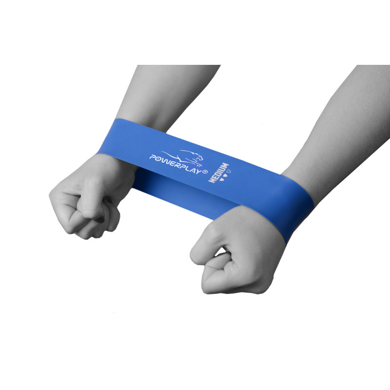 Резинка для фітнесу PowerPlay 4114 Mini Power Band 1мм. Medium Сіня (8-12кг)