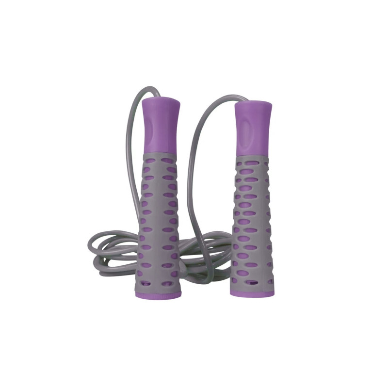 Скакалка PowerPlay 4206 Jump Rope PRO+ Серо-фиолетовая (2,75m.)