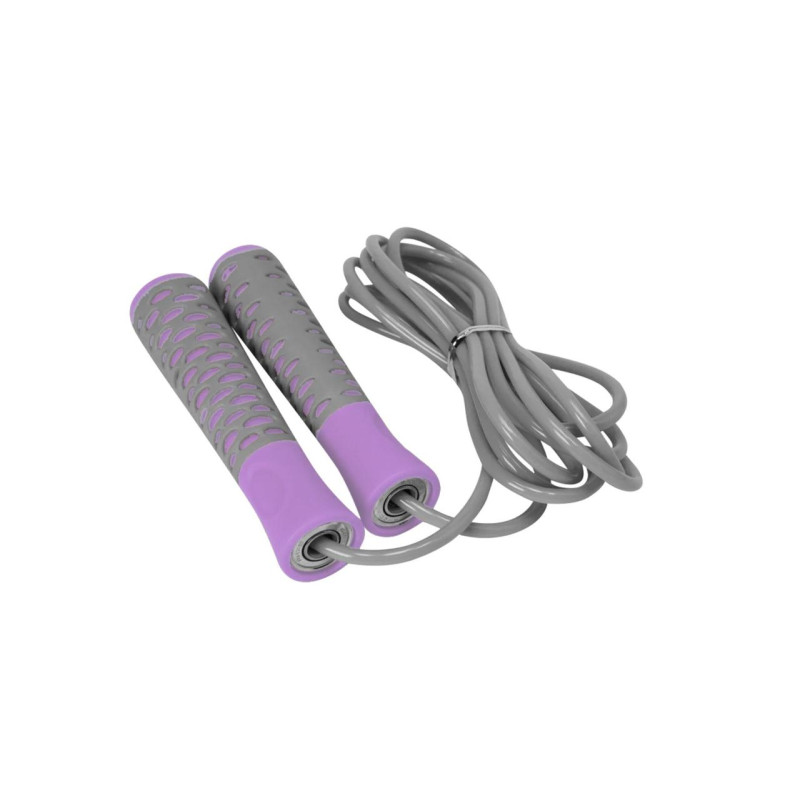 Скакалка PowerPlay 4206 Jump Rope PRO+ Серо-фиолетовая (2,75m.)