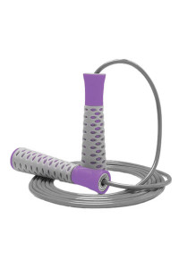 Скакалка PowerPlay 4206 Jump Rope PRO+ Сіро-фіолетова (2,75m.)