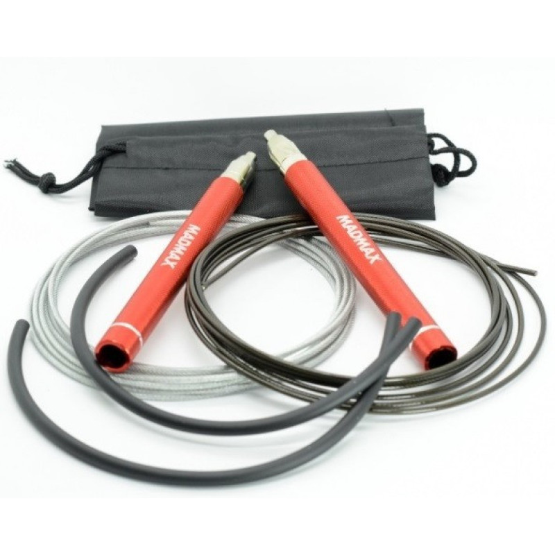 Скакалка швидкісна на підшипниках алюмінієва MadMax MFA-286 Speed jump rope Red