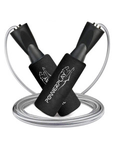 Скакалка швидкісна з підшипниками PowerPlay 4209 Sport Jump Rope Чорна (3m.)