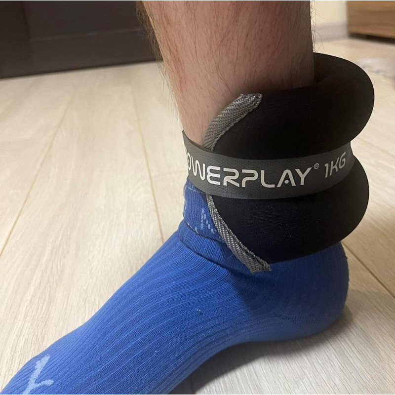 Обважнювачі-манжети для ніг та рук PowerPlay PP-4349 Ankle/Wrist Weights (2шт.*1 kg) (пара) Чорні
