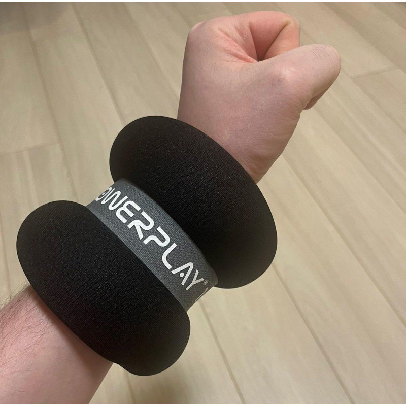 Обважнювачі-манжети для ніг та рук PowerPlay PP-4349 Ankle/Wrist Weights (2шт.*1 kg) (пара) Чорні