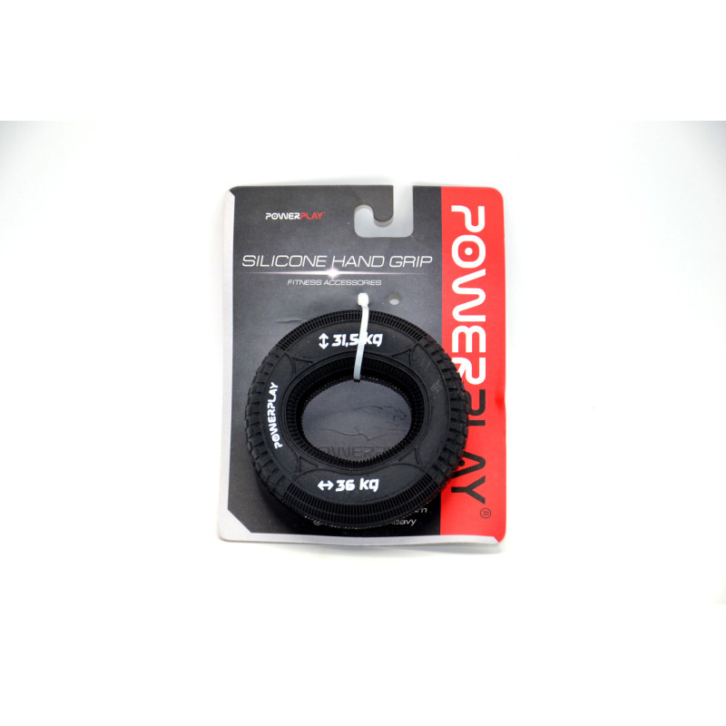 Еспандер кистьовий силіконовий PowerPlay PP-4330 Hand Grip Loops Hard 31.5-36 кг. Чорний