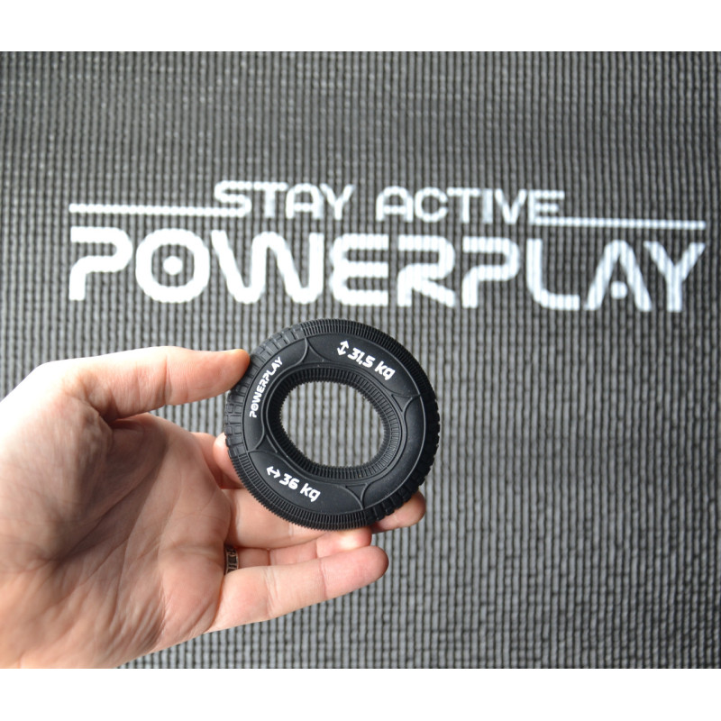 Еспандер кистьовий силіконовий PowerPlay PP-4330 Hand Grip Loops Hard 31.5-36 кг. Чорний