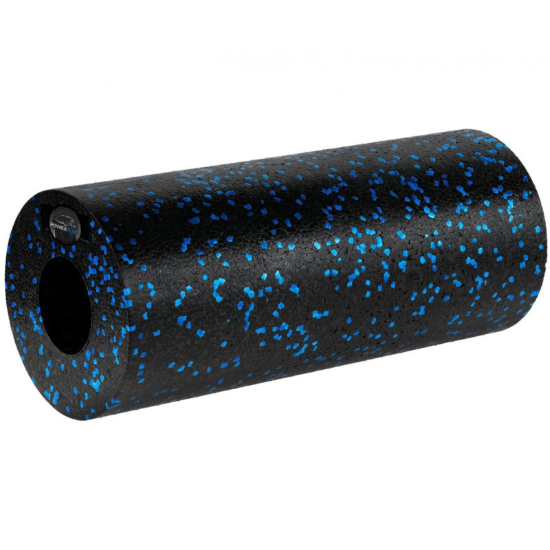 Масажний ролик (роллер) гладкий PowerPlay PP-4348 2 in 1 EPP Foam Roller Чорно/Синій (33x14см.)