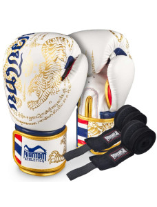 Боксерські рукавиці Phantom Muay Thai Gold Limited Edition 12 унцій (капа в подарунок)