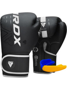 Боксерські рукавиці RDX F6 Kara Matte White 12 унцій (капа в комплекті)
