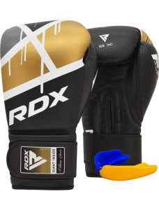Боксерські рукавиці RDX F7 Ego Black Golden 12 унцій (капа у комплекті)