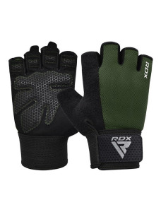 Рукавички для фітнесу RDX W1 Half Army Green Plus XL