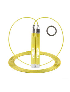 Скакалка швидкісна на підшипниках алюмінієва MadMax MFA-286 Speed jump rope Yellow