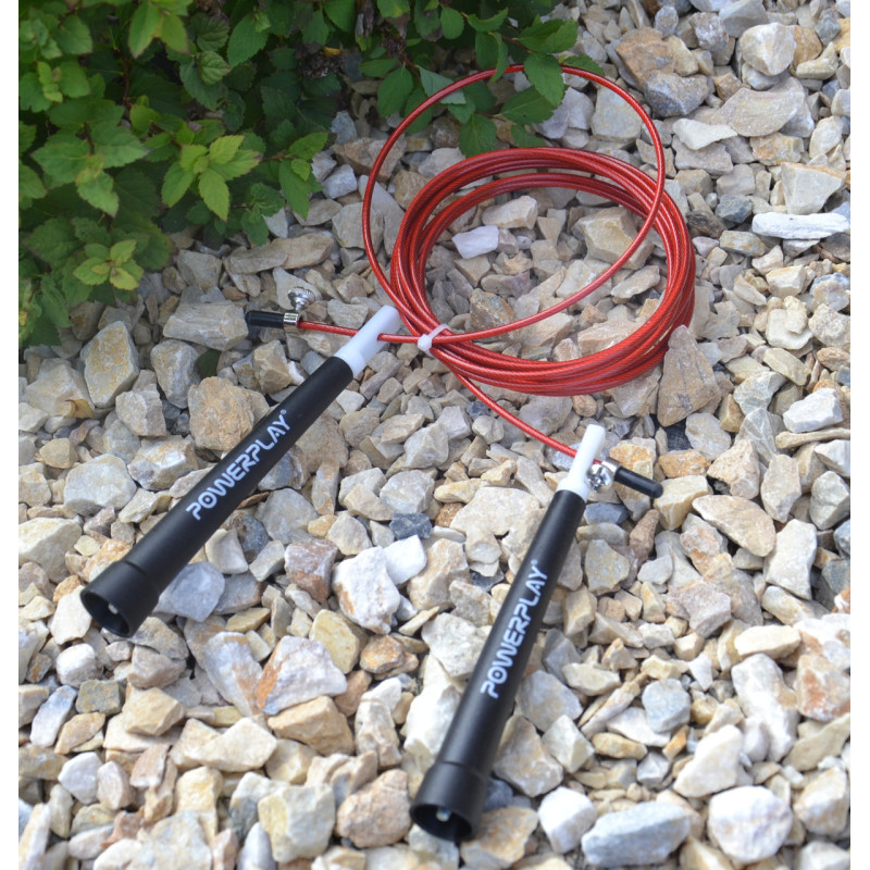 Скакалка швидкісна PowerPlay 4202 Ultra Speed Rope Червона (2,9m.)
