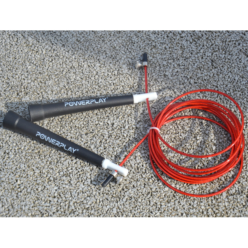 Скакалка швидкісна PowerPlay 4202 Ultra Speed Rope Червона (2,9m.)
