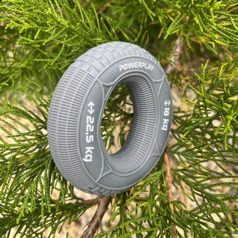 Эспандер кистевой силиконовый PowerPlay PP-4330 Hand Grip Loops Medium 18-22,5-36 кг. Серый