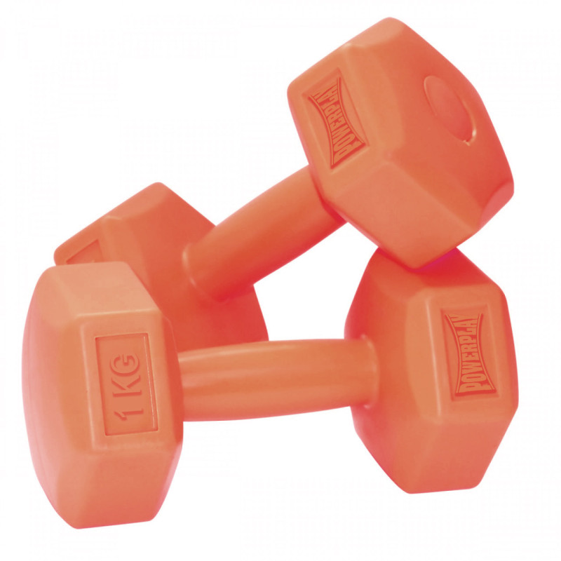 Гантели композитные PowerPlay 4124 Hercules 21 кг. Оранжевые (пара - 2шт.)
