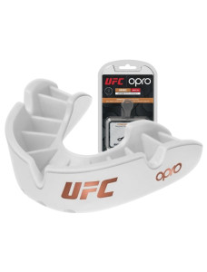 Капа боксерська OPRO Bronze UFC Hologram White (art.002258002)