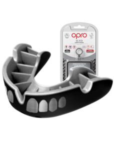Капа OPRO Silver доросла (вік 11+) Grillz Black/Silver (art.102502013)