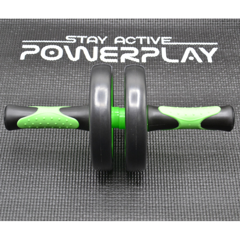 Колесо для преса подвійне PowerPlay 4327 Dual-Core Ab Wheel Чорно-червоне
