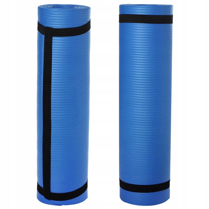 Коврик для йоги и фитнеса Power System PS-4017 NBR Fitness Yoga Mat Plus Blue (180х61х1)