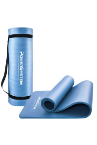 Коврик для йоги и фитнеса Power System PS-4017 NBR Fitness Yoga Mat Plus Blue (180х61х1)