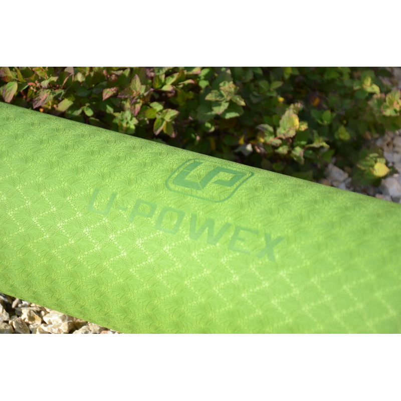 Килимок для йоги та фітнесу U-POWEX TPE Yoga mat Green/Black (183х61х0.6)