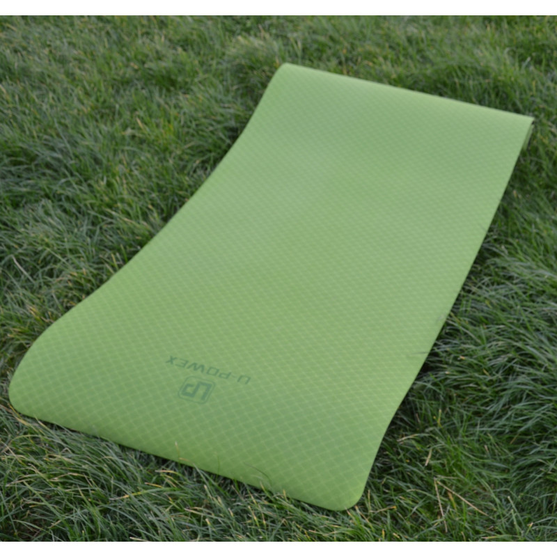 Килимок для йоги та фітнесу U-POWEX TPE Yoga mat Green/Black (183х61х0.6)