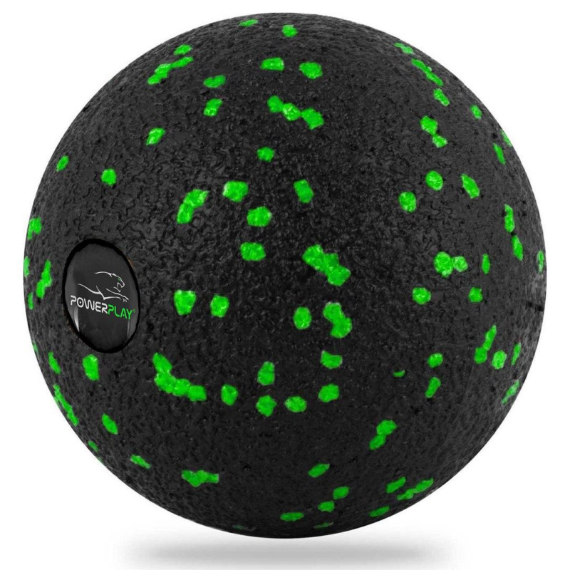 Масажний м*яч PowerPlay PP-4351 Epp Massage Ball (d10) Чорно/Зелений