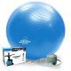 М*яч для фітнесу (фітбол) укріплений PowerPlay 4000 ?65 cm Premium Gymball Anti-Burst Синій + помпа