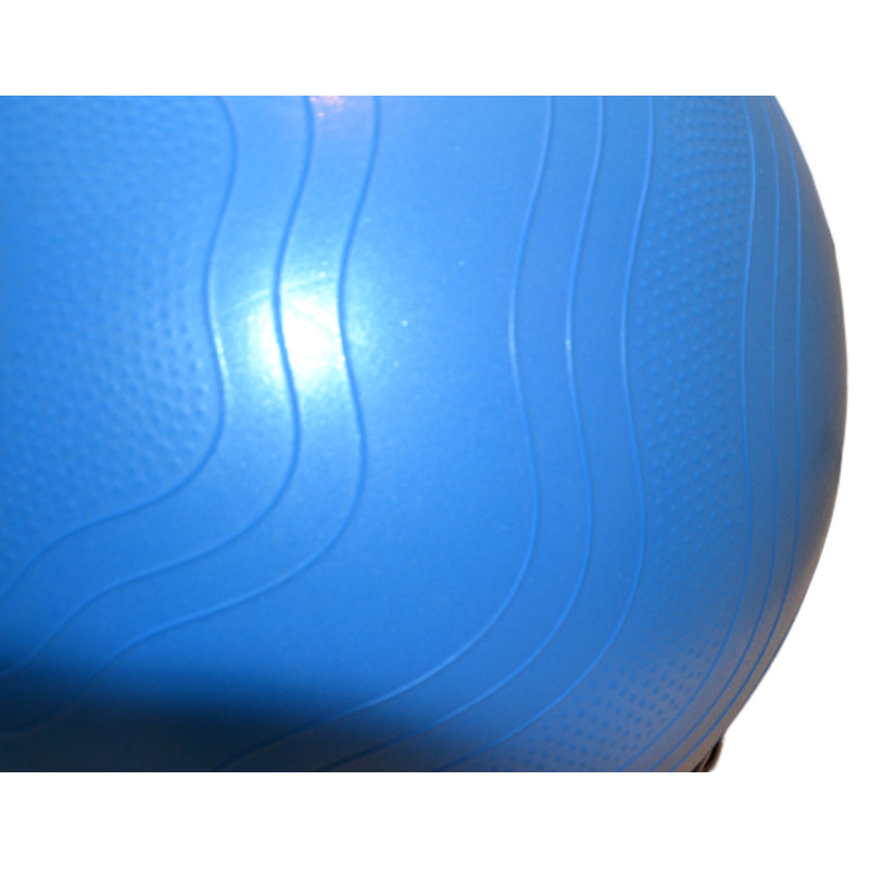 М*яч для фітнесу (фітбол) укріплений PowerPlay 4000 ?65 cm Premium Gymball Anti-Burst Синій + помпа