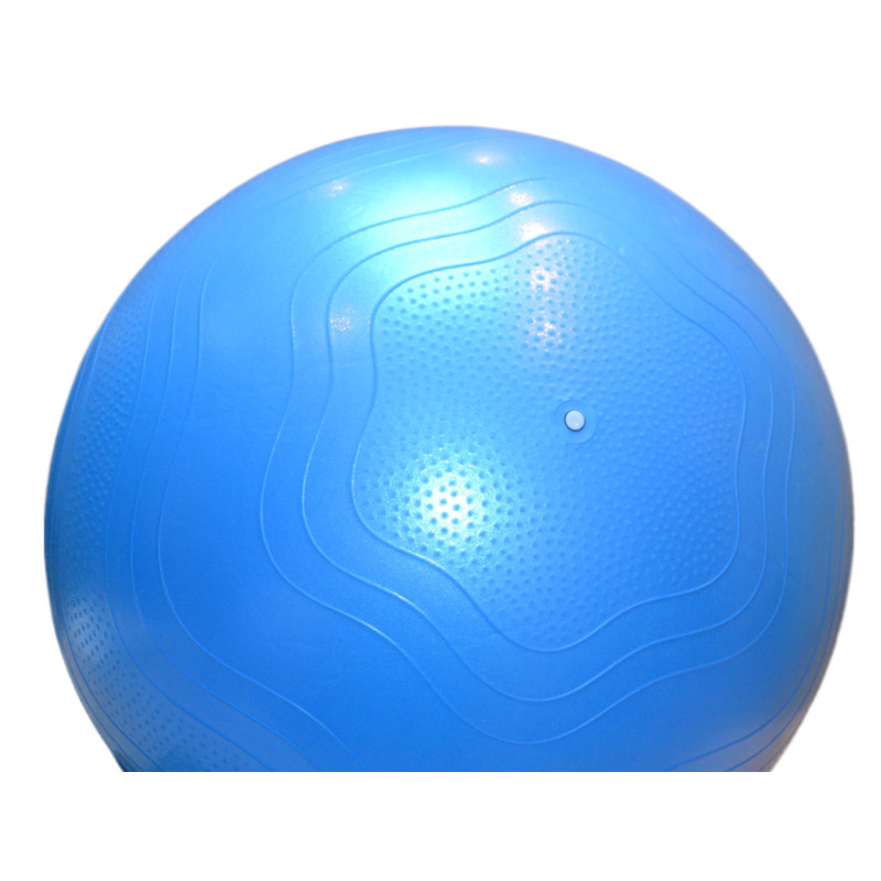 М*яч для фітнесу (фітбол) укріплений PowerPlay 4000 ?65 cm Premium Gymball Anti-Burst Синій + помпа