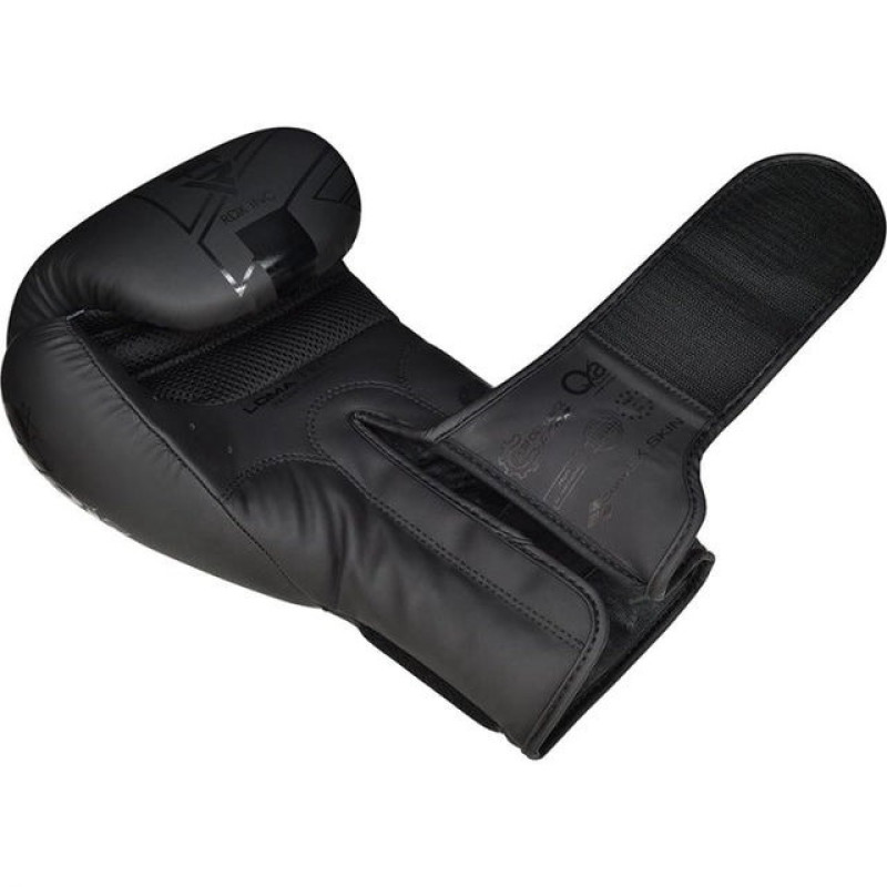 Перчатки для бокса RDX F6 Kara Matte Black 14 унций (капа в комплекте)