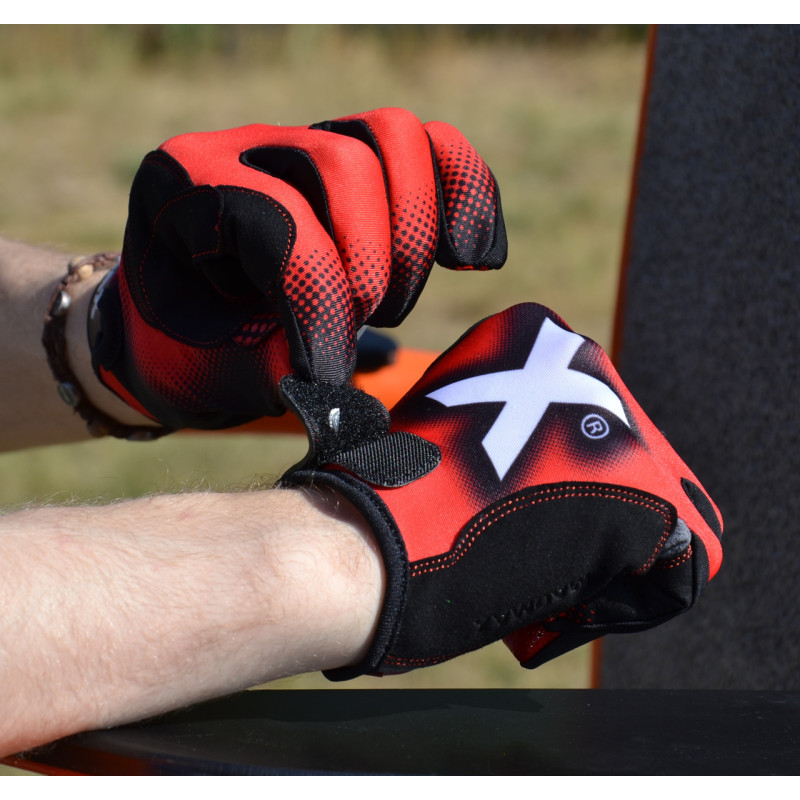 Рукавички для фітнесу MadMax MXG-101 X Gloves Black/Grey/Red M