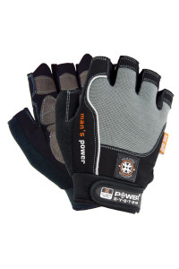 Рукавички для фітнесу Power System PS-2580 Man’s Power Black/Grey S