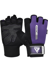 Рукавички для фітнесу RDX W1 Half Purple M