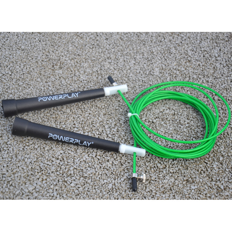 Скакалка скоростная PowerPlay 4202 Ultra Speed ​​Rope Зеленая (2,9m.)