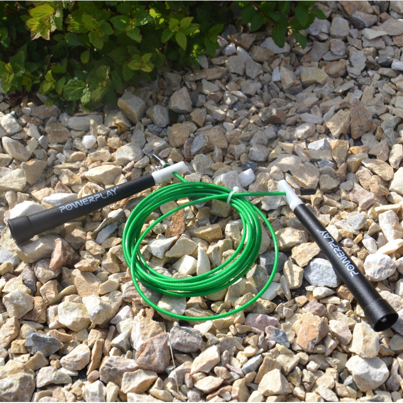 Скакалка скоростная PowerPlay 4202 Ultra Speed ​​Rope Зеленая (2,9m.)