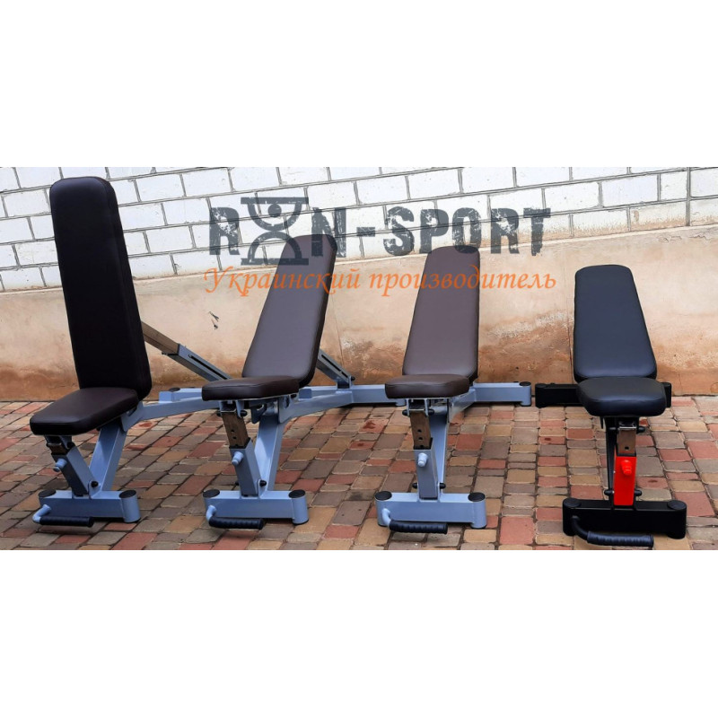 Професійна серія! Лава для жиму та стійки під штангу RN-Sport black rock
