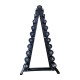 Гантельний ряд RN-Sport BLACK 1-10 кг зі стійкою