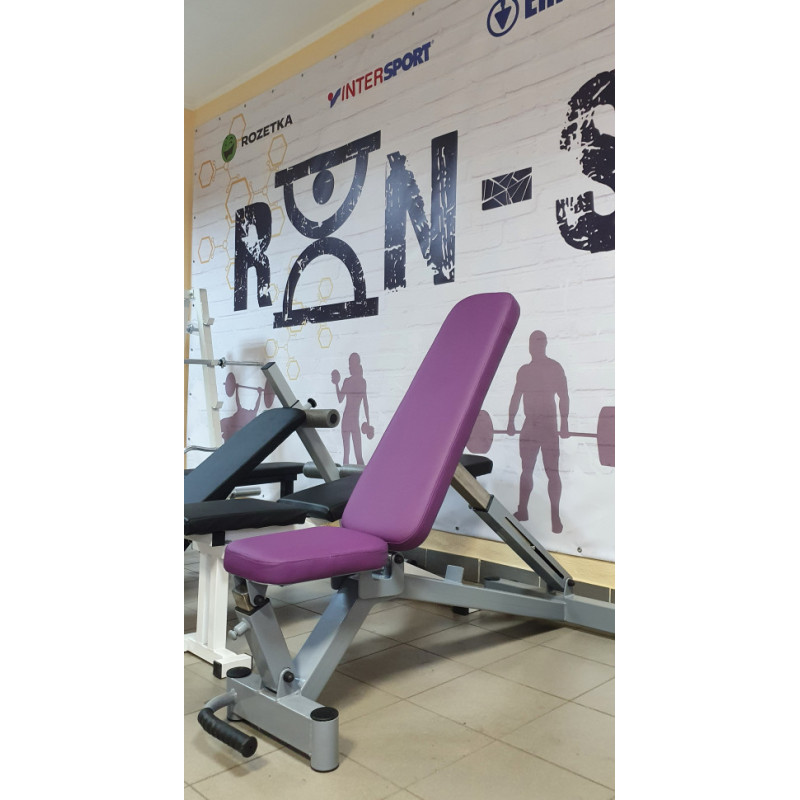 Професійна лава зі стійками RN-Sport black rock + 4 грифи, 115 кг дисків