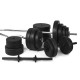 Професійна лава зі стійками RN-Sport black rock + 4 грифи, 80 кг дисків