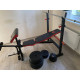 Скамейка для жима ReadMeBlack + штанга 75 кг с гантелями 2х20 кг RN-Sport