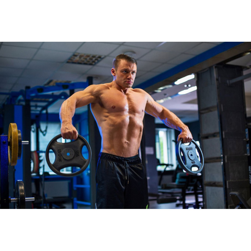 Диск RN-Sport 15 кг під гриф 25мм для штанги з Quatro хватом
