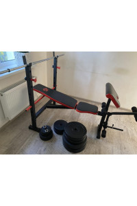 Знижка! Лава для жиму ReadMeBlack + 4 грифи, 100 кг дисків RN-Sport