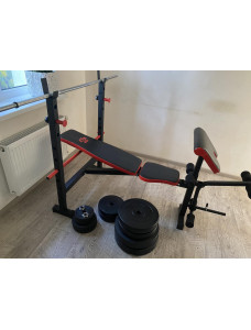 Знижка! Лава для жиму ReadMeBlack + 4 грифи, 100 кг дисків RN-Sport