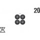 20 кг (4x5) дисков, покрытых пластиком (31 мм)
