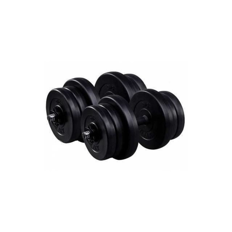Лавка для жима лежа универсальная регулируемая + Гантели RN-Sport 2 по 20 кг с ABS-покрытием.
