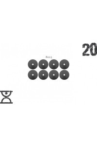 20 кг (8x2.5) дисків, покритих пластиком (31 мм)