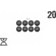 20 кг (8x2.5) дисків, покритих пластиком (31 мм)